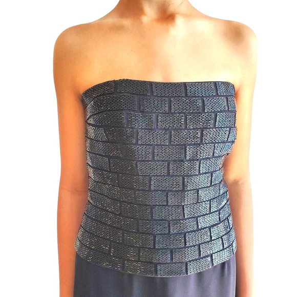 Vintage DAYMOR Couture by C. Mercedes Ferriera Strapless Column Gown w/ Jacket - Picture 2 of 16